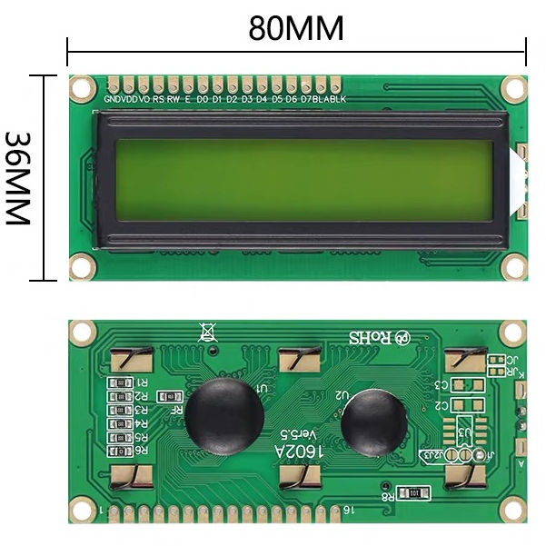 LCD1602 LCD 1602A Pinout